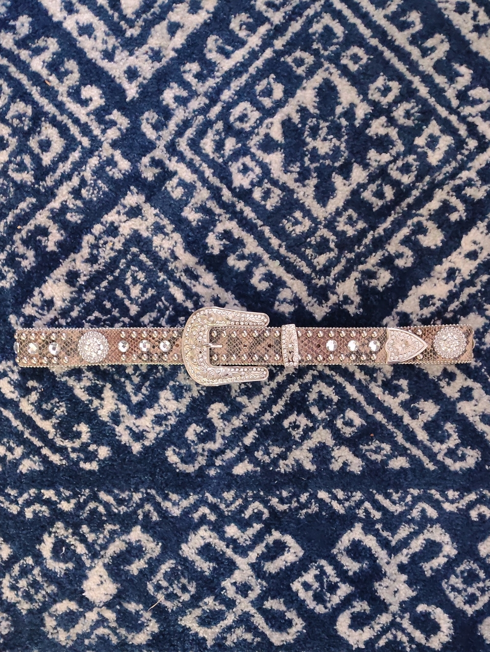 Female Blazing Roxx Leather Rhinestone Cowgirl Belt. Brand New